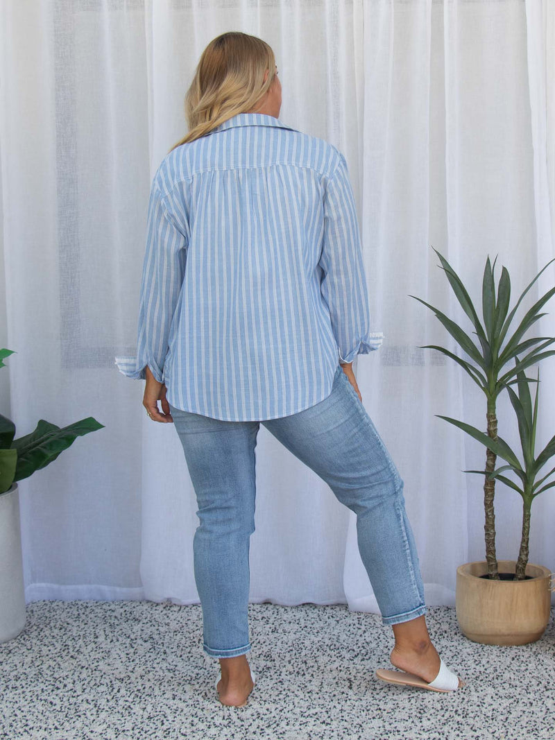 Zara Shirt - Blue Stripe *