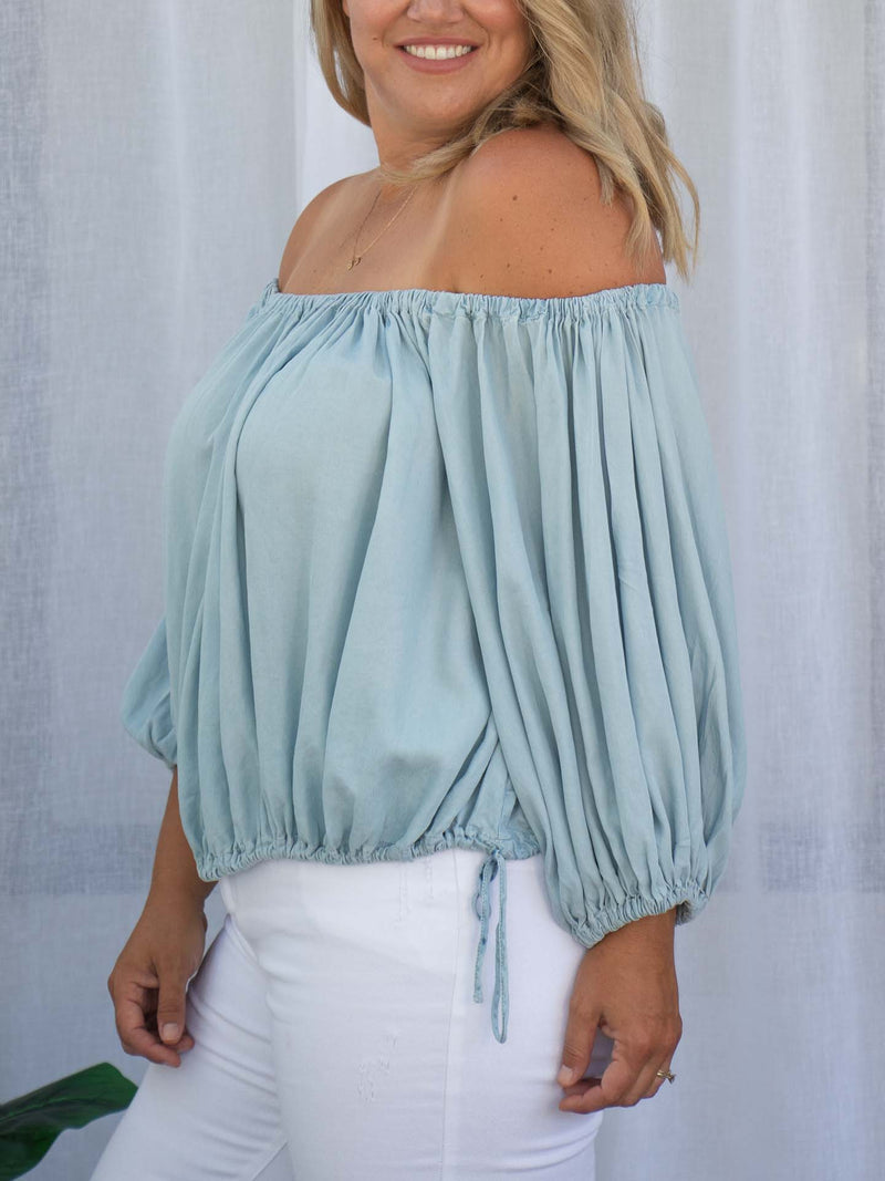 Maya OTS Top - Chambray *