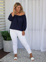 Sara OTS Top - Navy *