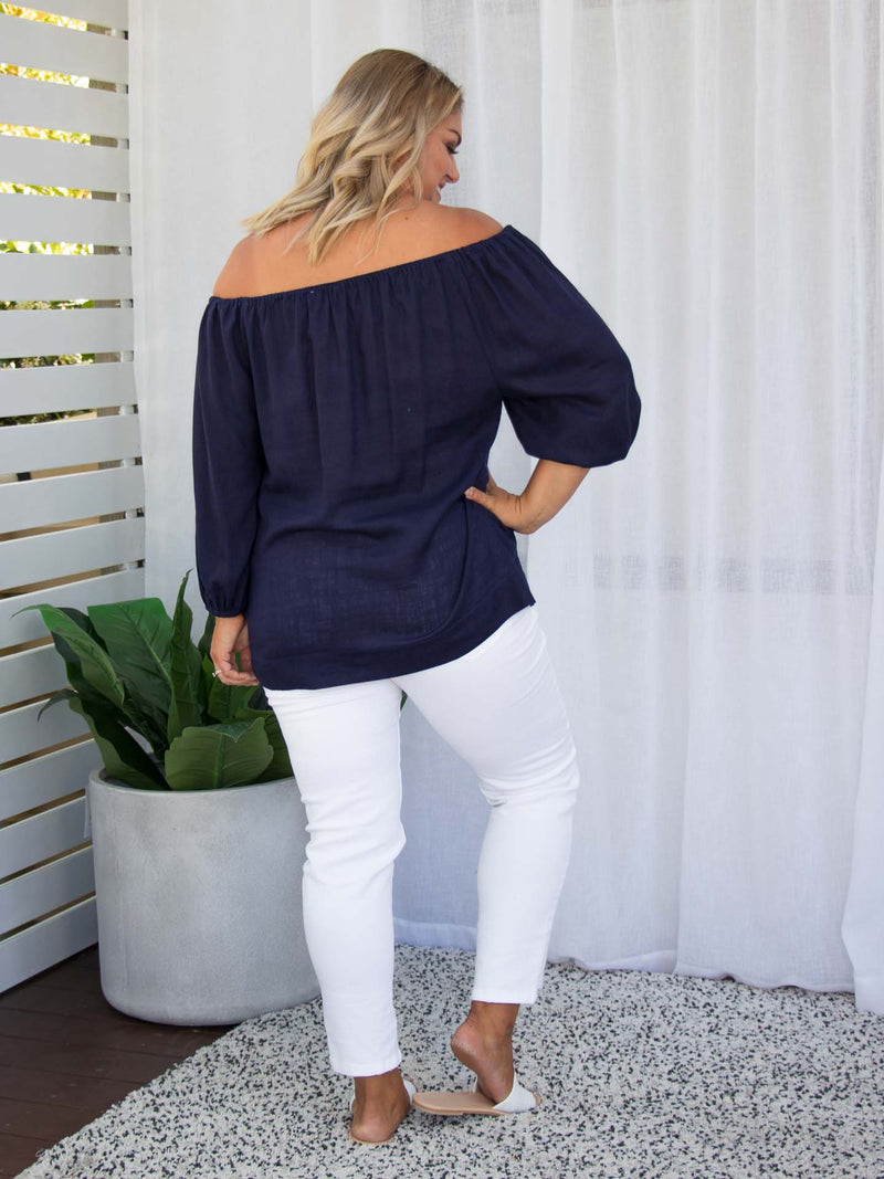 Sara OTS Top - Navy *