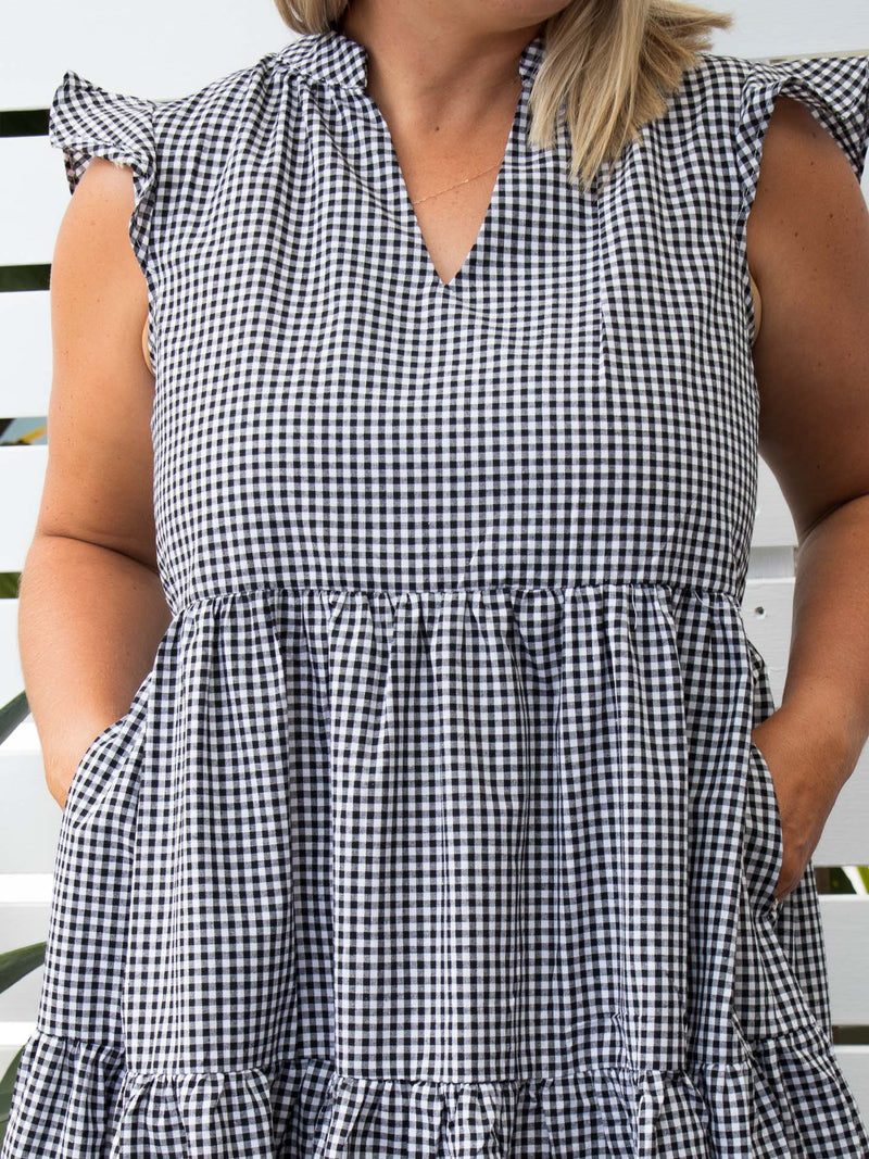 Gigi Dress - Black Gingham *