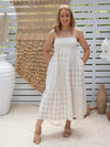 Luna Dress - Natural Gingham *