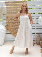 Luna Dress - Natural Gingham *