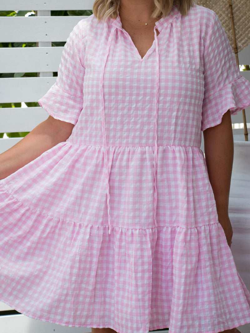 Ziggy Dress - Pink Gingham *