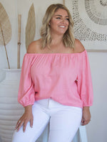 Sara OTS Top - Coral