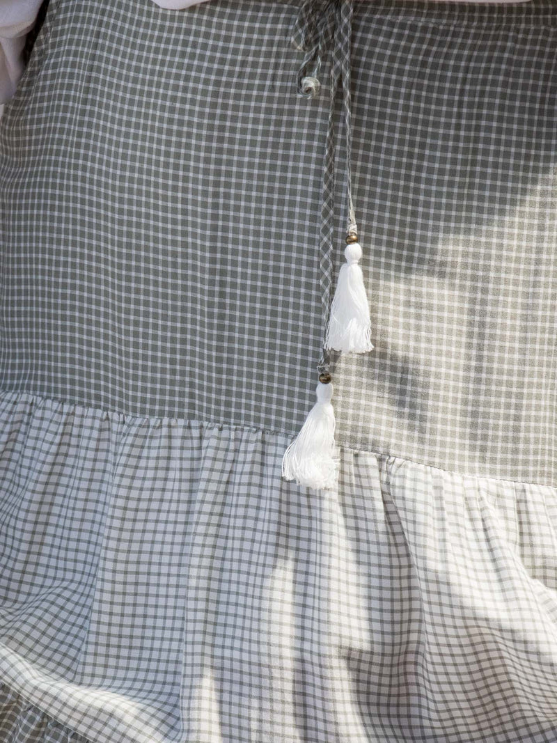 Yasmin Skirt - Sage Gingham *